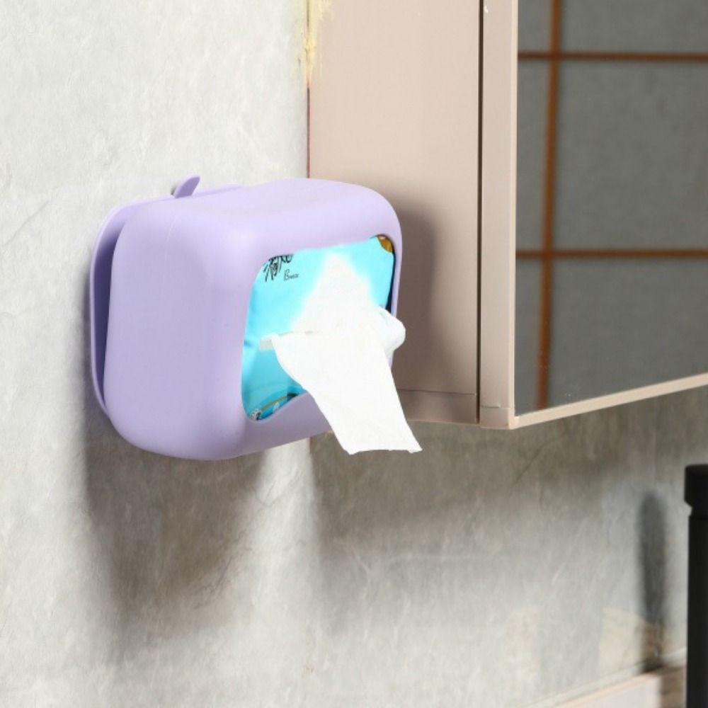 Miscellaneous Organizer Silicone Tissue Box Creative No Punching Paper Box Soft with Suction Cup Napkin Storage Box Paper Drawer