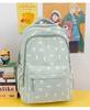 Schoolbag1011 New Plaid Printed Bow for Junior High School Girls, Versatile Large-capacity Lightweight Campus Solid-color Backpack
