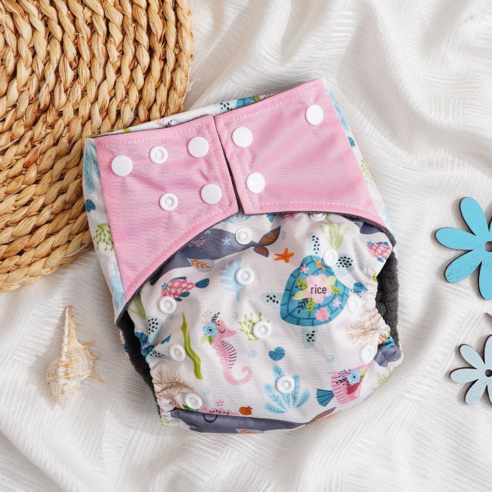 

Happyflute Bamboo Charcoal Deodorizing Cloth Diaper - Odor-Resistant, Breathable, Waterproof, Washable Baby Training Pants One Size