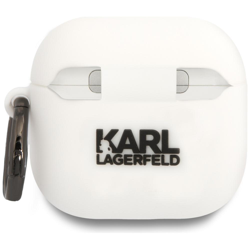 Etui Karl Lagerfeld 3D Silicone Nft Do Airpods 4 Biały