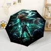 Ronaldo's Superstar Legacy: Moonlit Vision Compact Travel Automatic Umbrella with 8-Rib Foldable Design for Outdoor Daily Use Fashionable Accessory