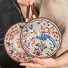 Sottopiatto Resistente al Calore Sottopentola Ceramica Vintage Portapentola per Casseruola Smaltato Tappetino Caldo Utensili da Cucina Sottopiatto Tavola Tradizionale Piatti Decorativo Pranzo Sabbia