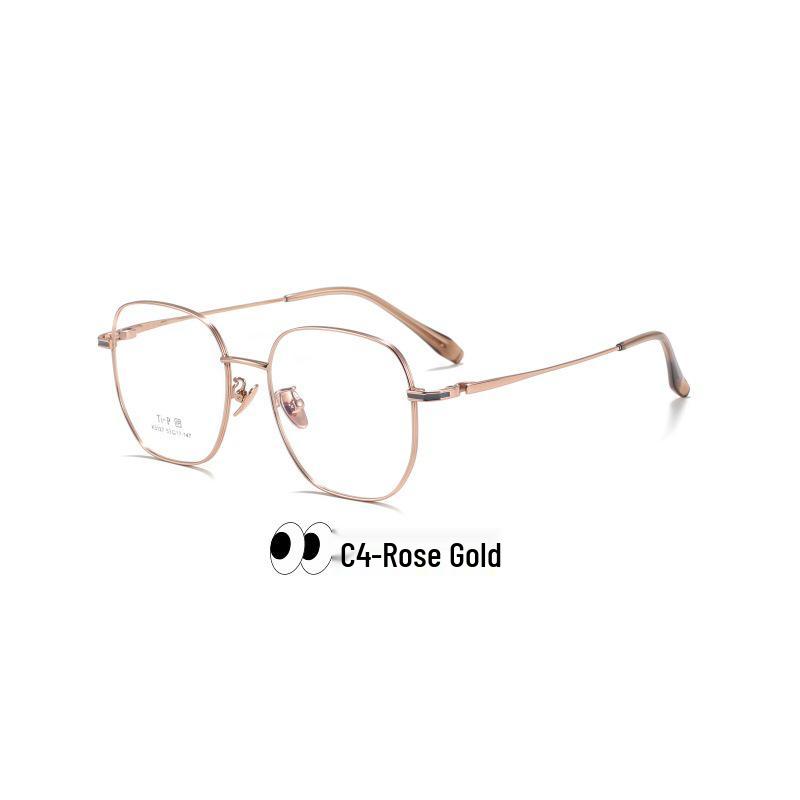 Keming Danyang Retro Eyeglass Frames: Large, Slimming, Unisex, Anti-Blue Light, Titanium, 3127
