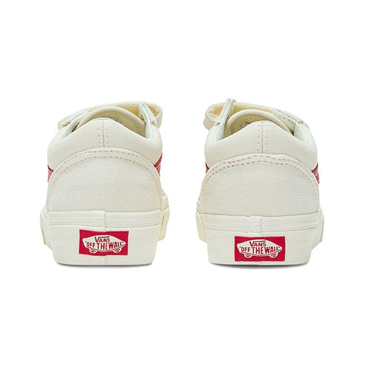 Vans Casual Low Top Kids Skate Shoes Kids Sneakers White Red VN0A4BUVOXS