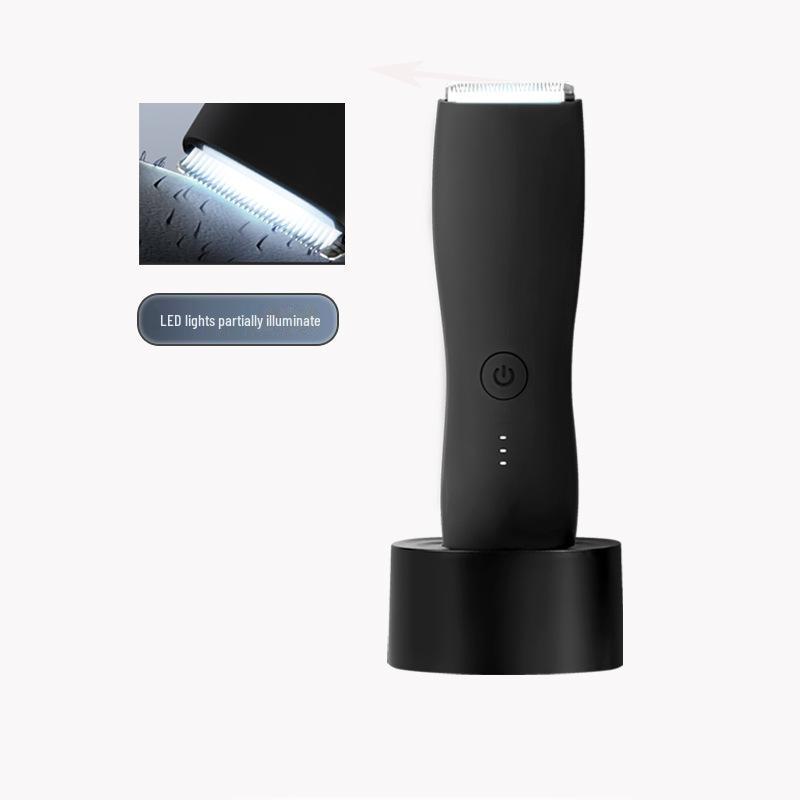 

Водонепроницаемый электрический триммер для волос на теле и бритья для мужчин и женщин HC-W050 with light bottom чёрный