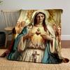 Immaculate Heart Mary Blanket  Printed Blanket for Living Room Bed Couch lunch break Soft Cozy Blanket for Friend's festival Gift