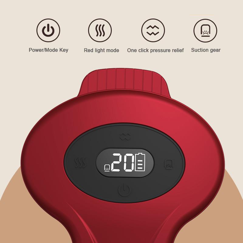 Intelligent Electric Cupping Machine Body Scraping Multifunctional  12 Level Pressure Massage with 5cup