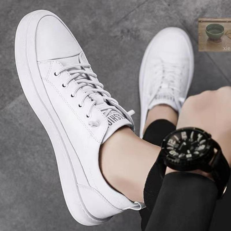 Summer Round Head New Men's Shoes Fashion Board Shoes Trend Versatile White Shoes Sports Men's Black Breathable Casual