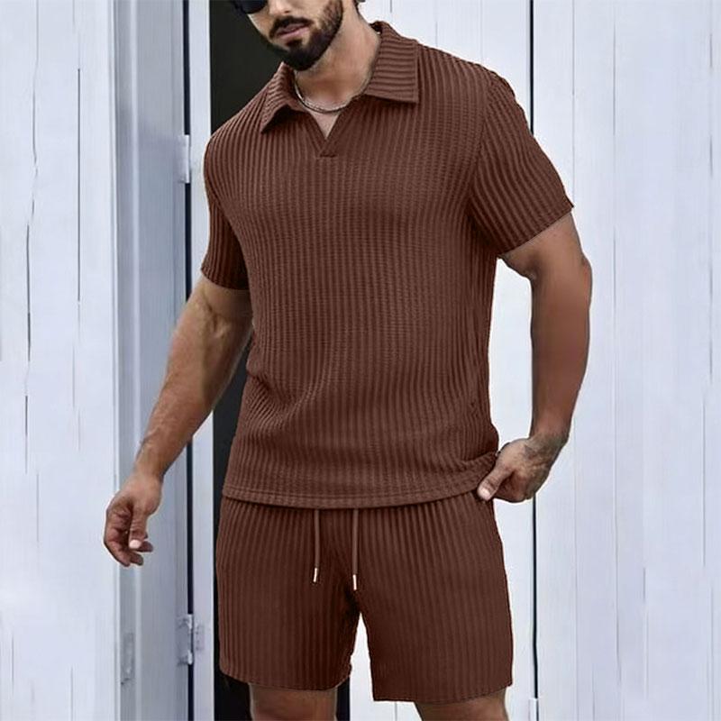 Men's Short Sleeved Set Versatile Casual Sports Two-piece Set