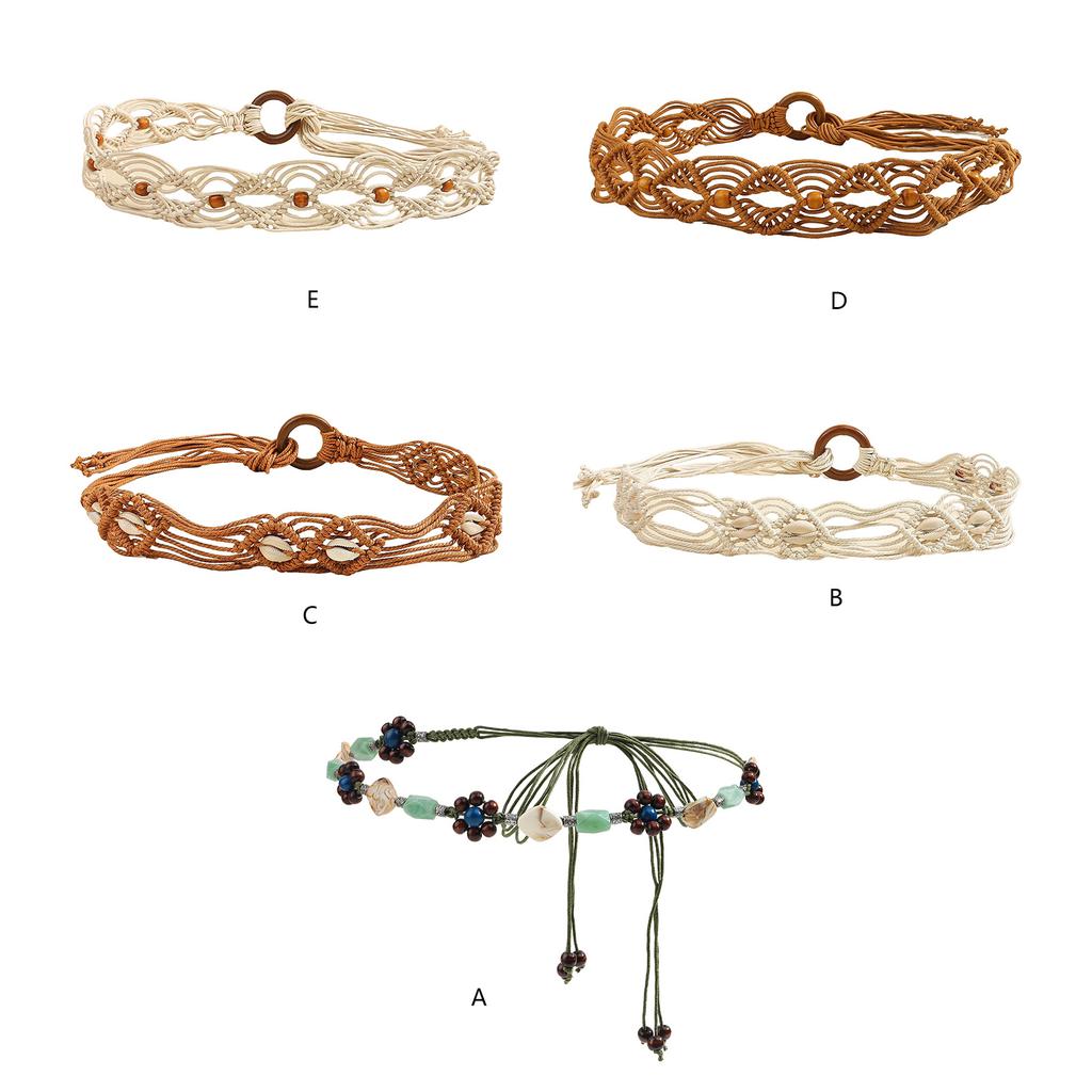 Ethnic Woven Belt Party Dress Waist Belt Unisex Stylish Artistic Belt Fashion for Men and Women