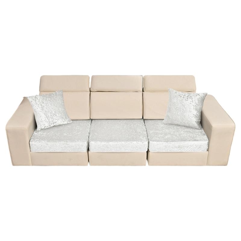 

Pack of 5 Soft Polyester Sofa Slipcover and Pillow Cover Set Sturdy Pet Friendly for Family Use белый