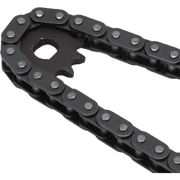 T8F Front and Rear Sprocket Chain,Steel Motor Chain Sprocket Set for Modified Karts ATVs and Mini Motorcycles E Conversion Accessories