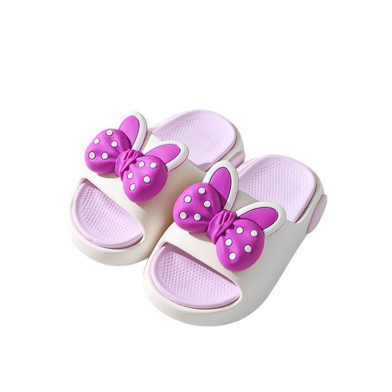 Little Princess Girls' EVA Bow Knot Sandals - Soft Sole for Indoor/Outdoor Wear