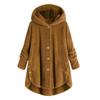 Women's Coat Winter Coat Fashion Plush Pocket Irregular Long Sleeve Keep Cat Ears Warm Coat Plus Size
