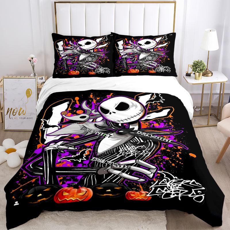 3Pcs Nightmare Before Christmas Art Bedding Sets For All Sizes New 3D Printed Bed Cover Comforter Duvet Cover Pillowcase Bedroom Decoration