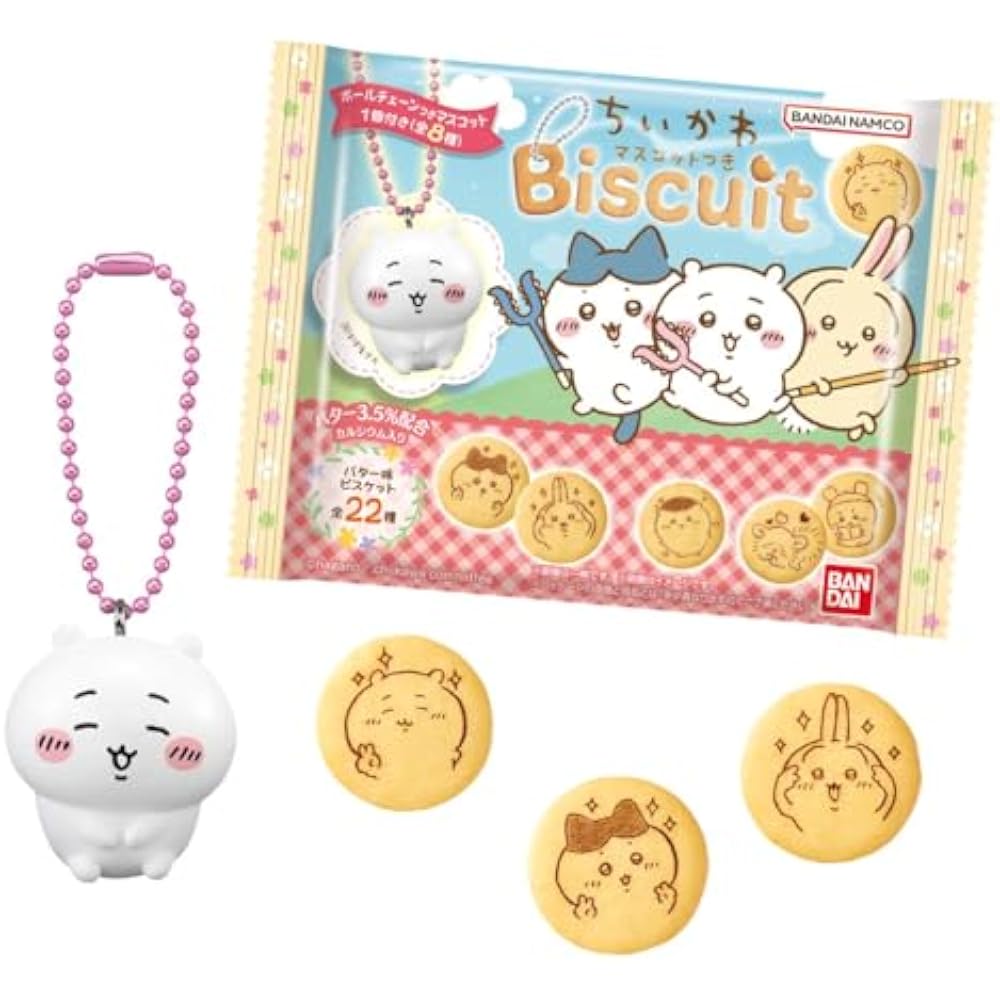 Bandai (BANDAI) Biscuits with Chiikawa Mascot, Biscuits, Food Toy [Box Sale/Set of 10]