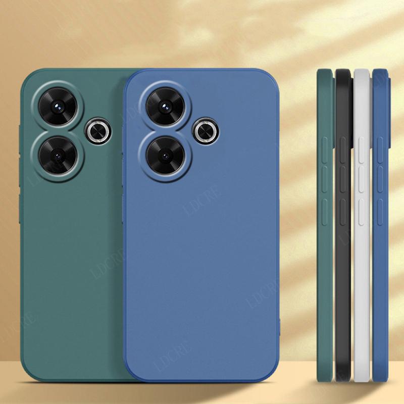 For Xiaomi Poco M6 Case Cover Poco M6 Capas Shockproof Original Phone Bumper Back Liquid Silicone Soft TPU Fundas Poco M6 M 6