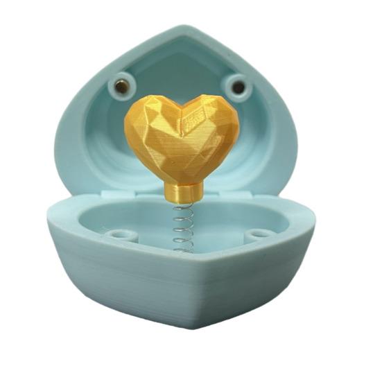 

Подарункова коробка у формі серця Новинка Коробка для каблучок із серцями Магічний сюрприз І грайливий тримач для каблучок Подарунки на День святого Валентина, День народження, Свята синій