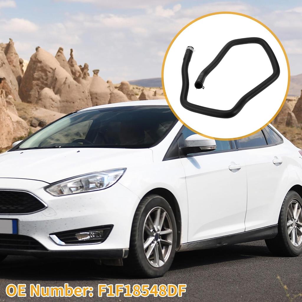 HVAC Heizungsschlauch Nr. F1F18548DF Motorkühler Kühlmittel Wasserschlauch Rohr für Ford Focus 2014-2020 Gummi Schwarz Gute Abdichtung