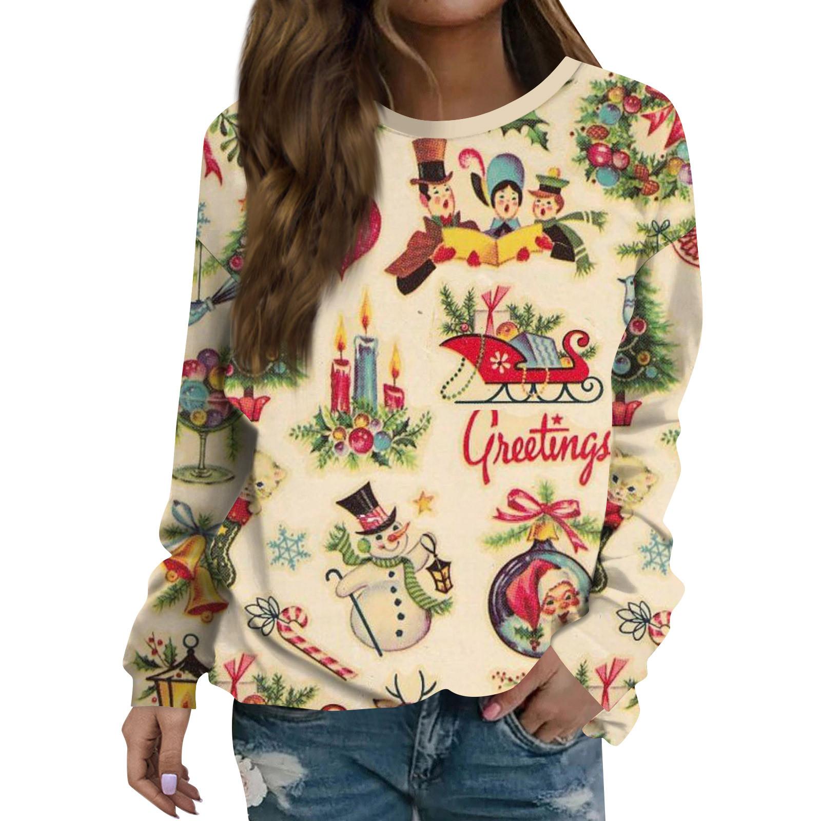 

Женские зимние топы, женская толстовка с длинным рукавом, повседневная, с круглым вырезом, свободный крой, флисовые топы Pollover L бежевый