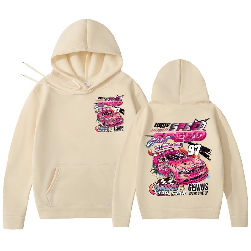Men Women Autumn Winter Cool Hoodie Car Print Hoody Men Vintage Casual Sweatshirt Long Sleeve Pullovers