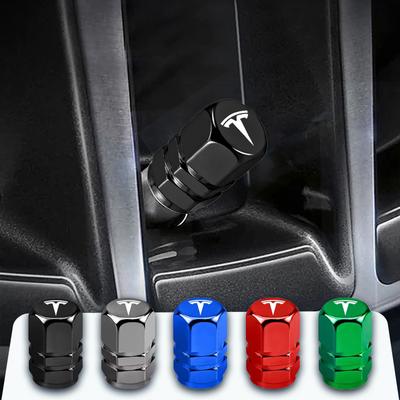 4Pcs Car Tire Valve Stem Cap Titanium Alloy Tyre Caps Cover For Model 3 Y S X Cybertruck Juguete Roadster Coil Bonina