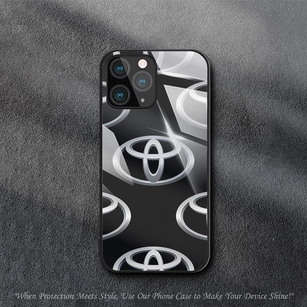 Toyotas Auto-Logo Hülle Für iPhone Samsung Galaxy Redmi Note S 17 16 15 14 13 20 24 25 54 Pro Max Ultra Fe Air Gehärtetes Glas Hülle