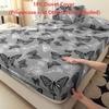 1PC Butterfly Print Fitted Sheet Mattress Cover Rectangular Dirt-Proof Mattress Protector for Bedroom Guest Room Homestay