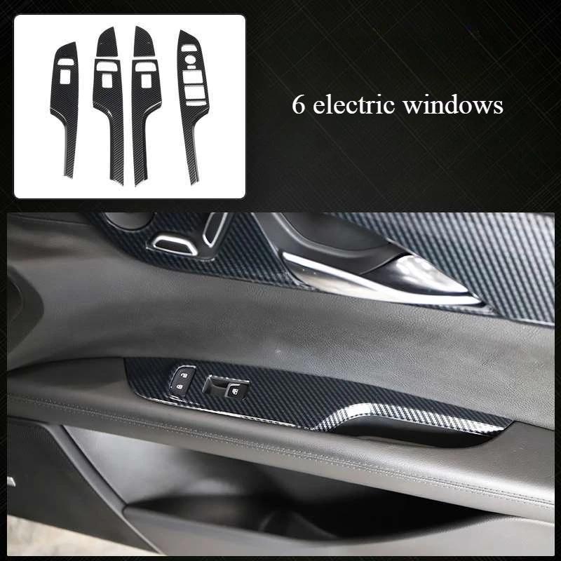 For Cadillac CT-6 2016-2020 Interior Carbon Fiber-Style Dashboard Trim Gear Steering Wheel Frame Panel European Auto Enthusiasts