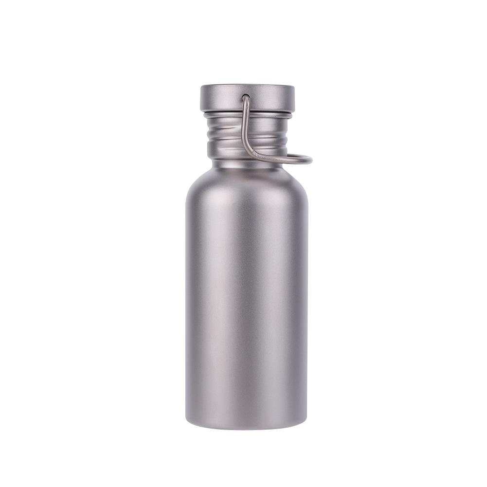 500/600/750ml Titanium Water Bottle with Lid Outdoor Camping Supplies Tourism Sports Leak-Proof Cycling Camping Water Bottle