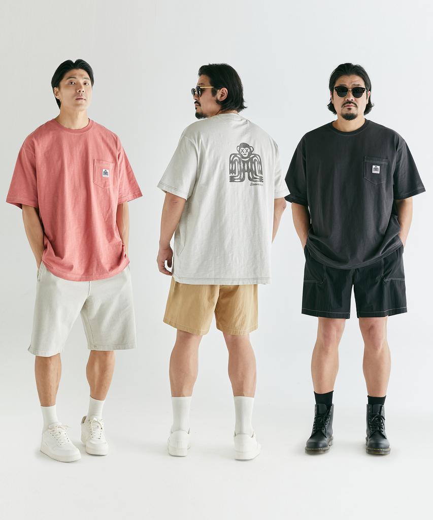 BOOVOOM [Plus Size] Bvm Stamp Label Pocket Stitch T-Shirt