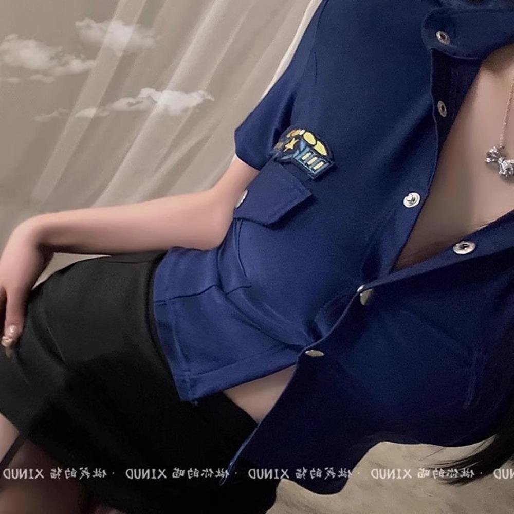 Domila Pure Desire Royal Sister Policewoman Uniform Suit Cos Sexy Nightclub Skirt Waist Slim Hip Skirt Suit