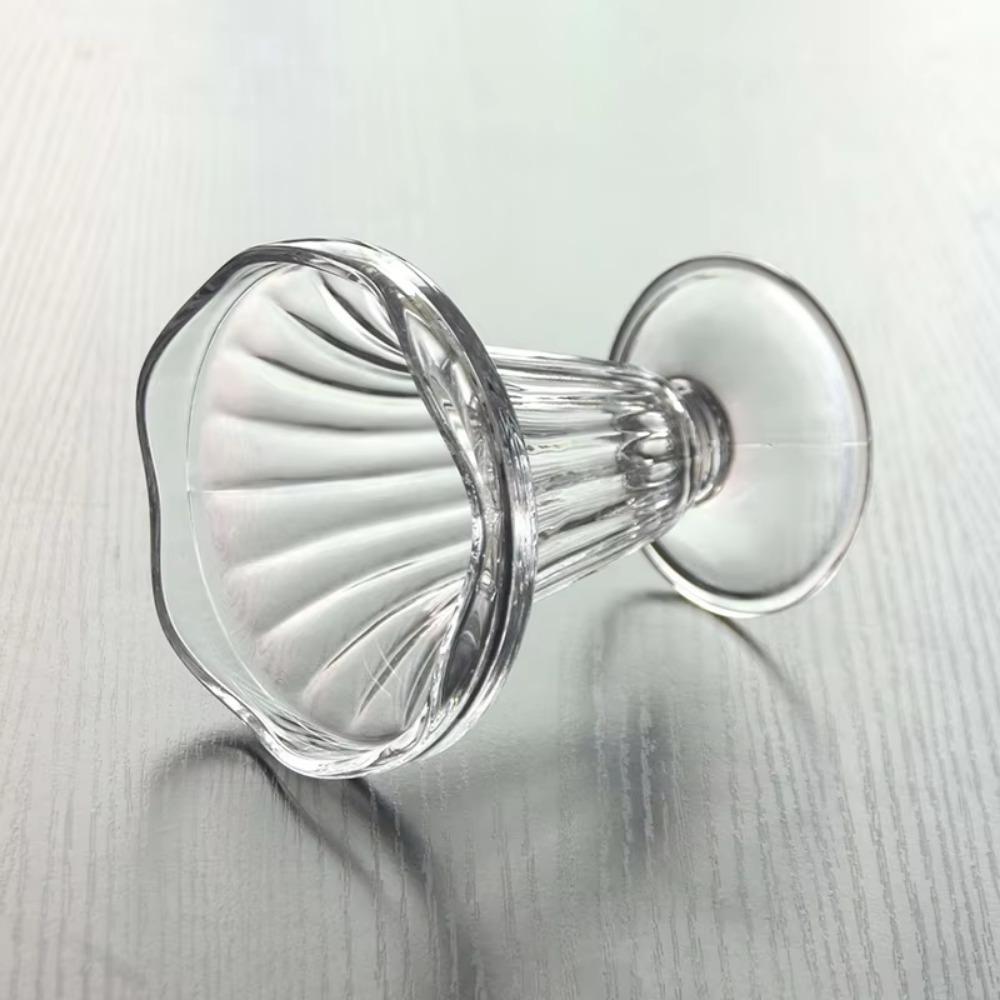 Elegant Ice Cream Cup Transparent Glass Goblet Creative Glass Pudding Cups  Dining Utensils