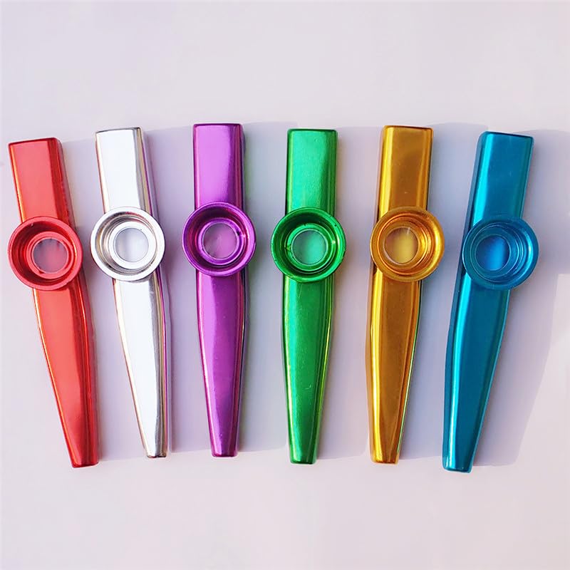 Kazoo Aluminum Kazoo Whistle for Humming and Party Music Whistle Accompaniment, Lovers' (Red)