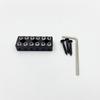 Brass 6-String Headless Electric Guitar String Locks Electric Guitar Fixed Nut Electric Guitar Saddle Bridge String Plate
