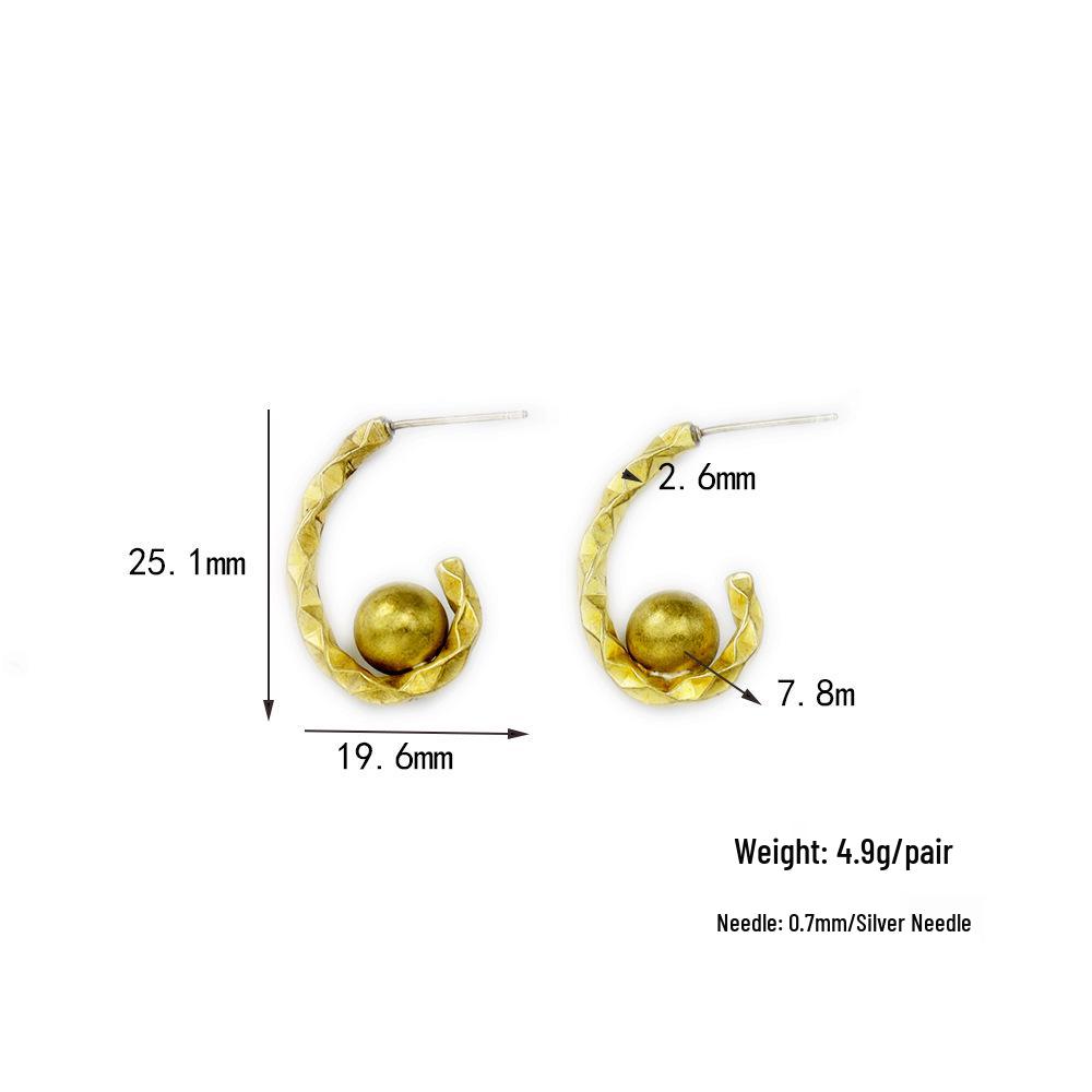 2026 Brass Bow Flower Bead Dangle Earrings for Women Brass Raw
