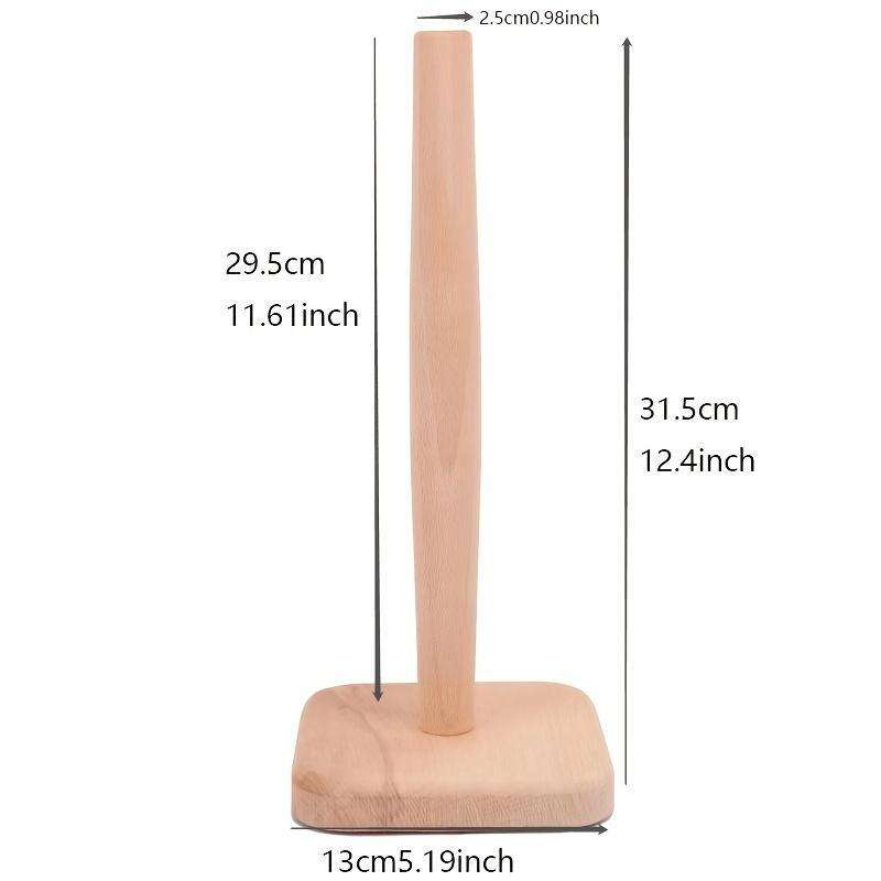 1PC Paper Towel Holder, Beech Wood Paper Roll Holder Stand, Wooden Tissue Holder Countertop Organization For Cabinet, Home Kitchen Supplies