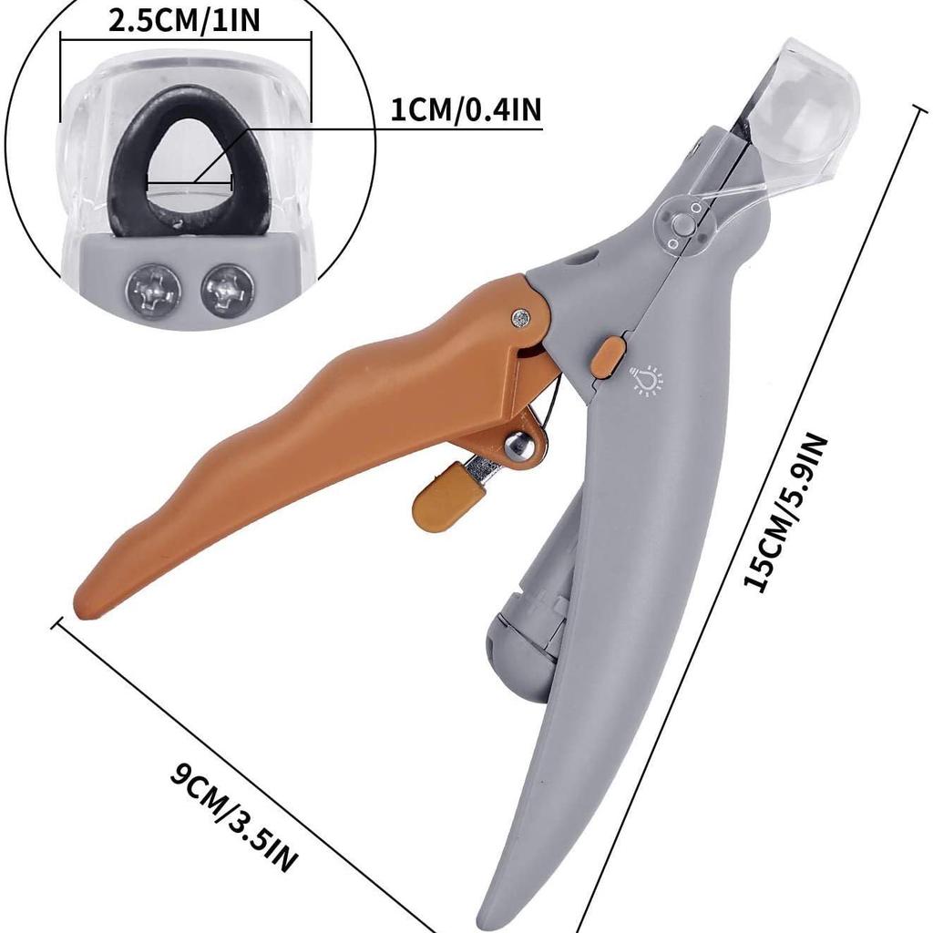 Pet nail clippers with LED light and sharpening for dogs and stainless steel safety compact low suitable for small to large nail care set function,