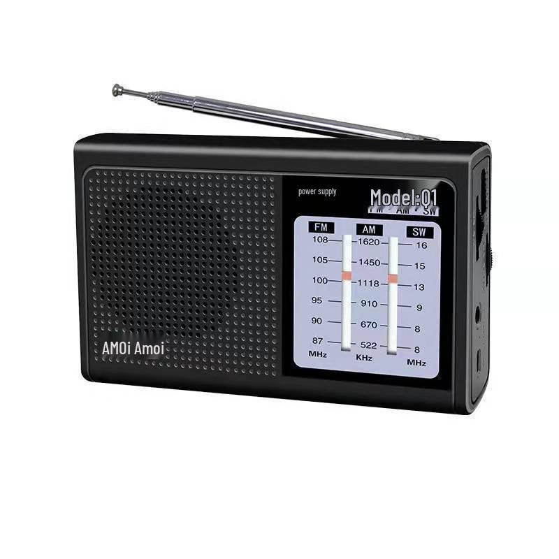 

Акумуляторне FM-радіо повного діапазону з напівпровідниковою технологією чорний