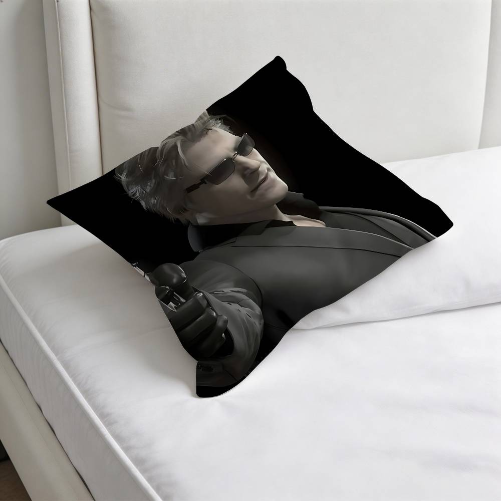 Funny AAlbert Wesker Decorative Square Pillow Cover Soft Comfortable Pillow Case Sofa Bed Home Decoration