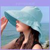 Sun Protection Hat For Women Summer Wide Brim Sunshade Cap Outdoor Cotton Uv Blocker