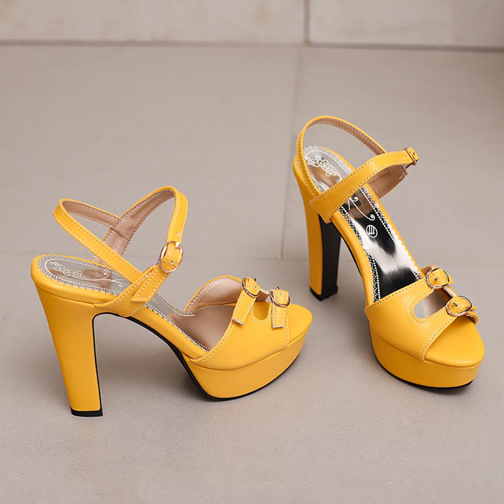 Red Women Platform Slingback Sandals Peep Toe High Spike Heel Large Plus Size 50 Nightclub