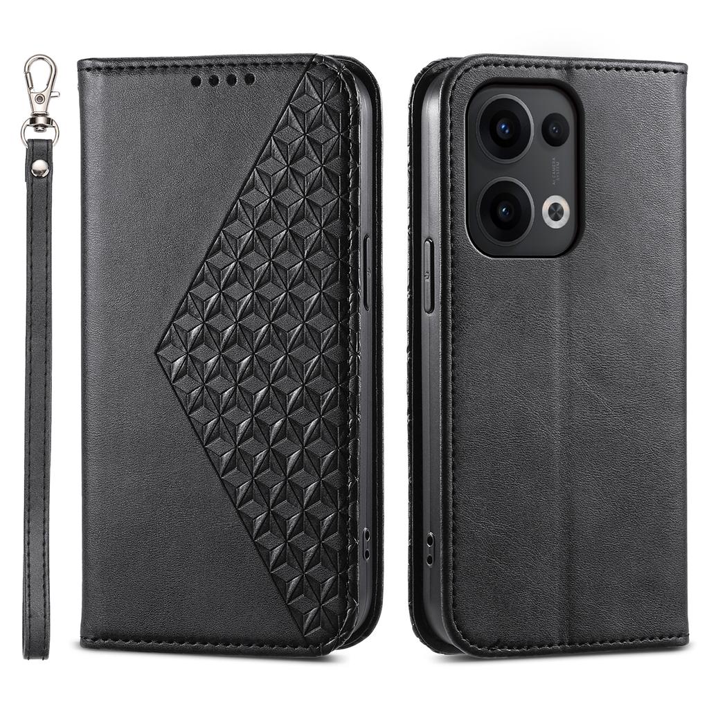 For Oppo Reno13 Pro 5G Case Calf Texture PU Leather Phone Cover with Wallet