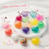 5Pcs Love Heart Squishes Toy Glitter Powder Small Balls Filled Stress Relief Funny Heart-shape