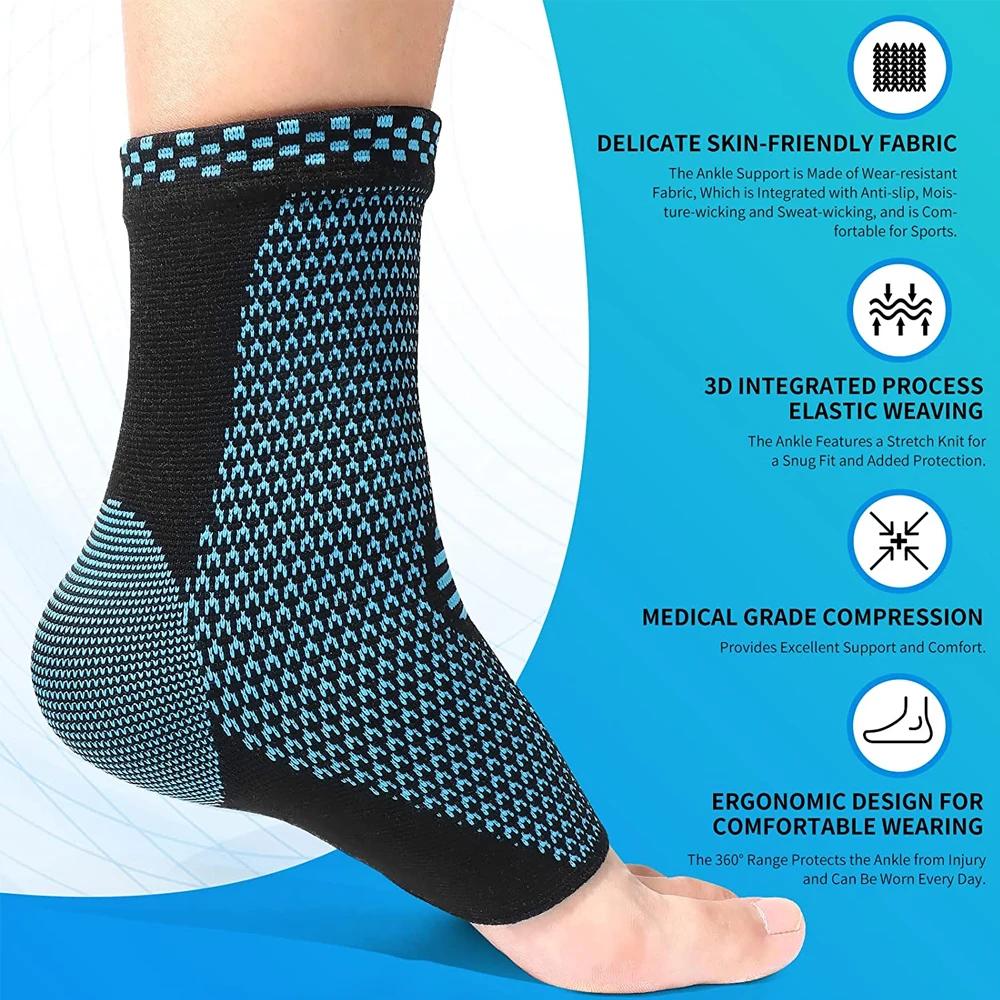 1 Pair Ankle Brace for Women  Men   Ankle Wrap - Compression Socks Ankle Brace for Sprained Ankle, Achilles Tendonitis