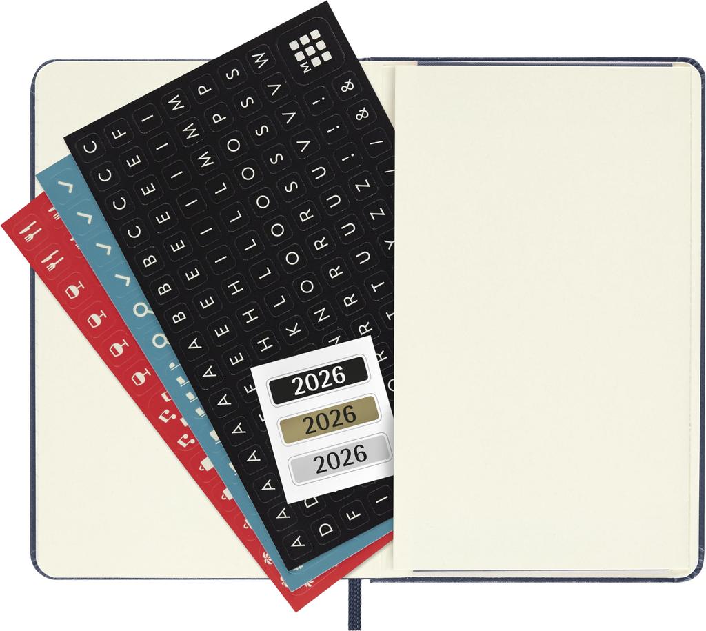 Moleskine 2026 January Daily Pocket Size x Sapphire DHB2012DC2Y26 Planner, Start, 12-Month Diary, (9cm 14cm), Hardcover, Blue,