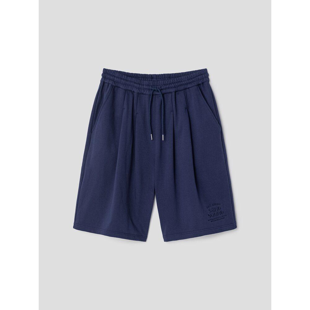 Saendeusaundeu (Unisex) Wide Training Shorts Navy