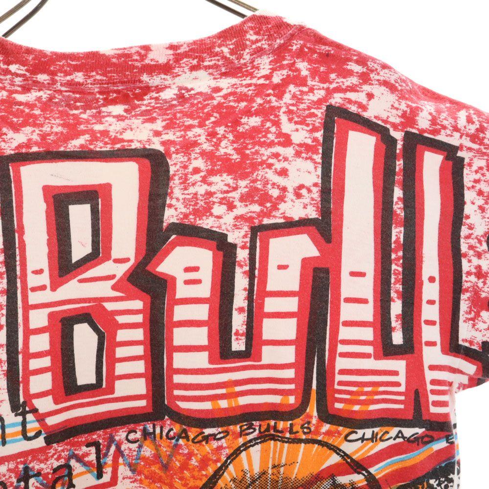 MAGIC JOHNSON TS 90s NBA Chicago Bulls double-sided printing Short sleeve T-shirt Men's Used