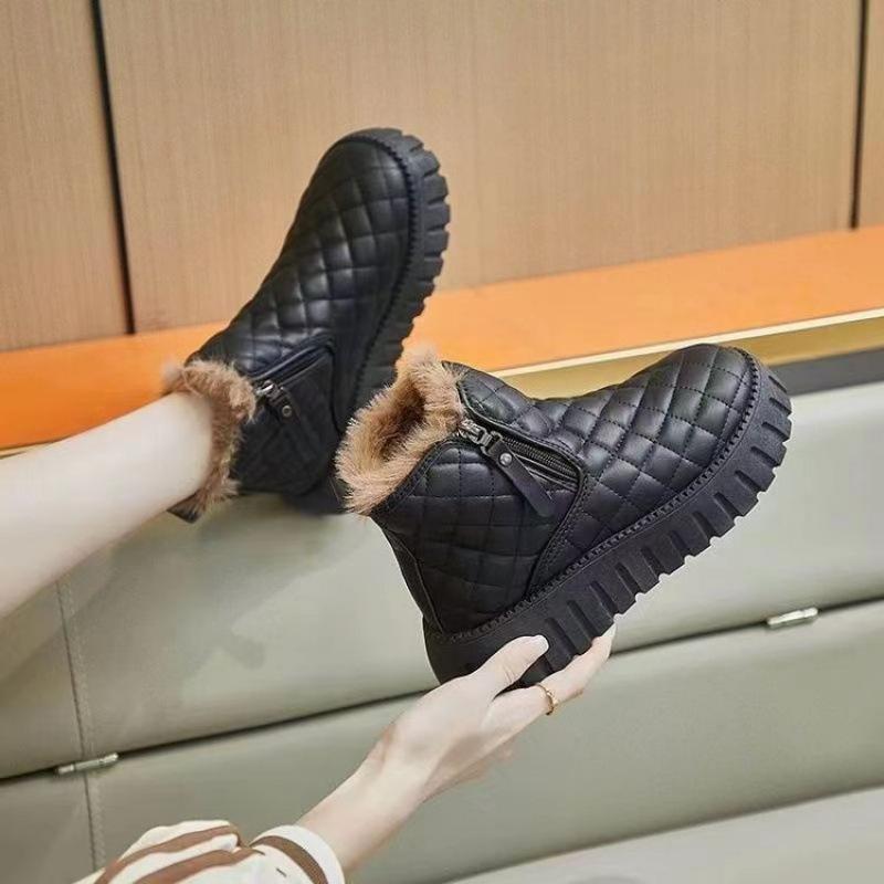 

2025 новые хлопковые туфли мужские и женские удобные теплые хлопковые ботинки с набивкой утолщенные зимние ботинки пара повседневные хлопковые туфли 40 чёрный