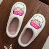 Fashion Cartoon Santa Claus Cotton Slippers Women Winter Soft Faux Fur Plush Slides Woman Non Slip Wear Resistant Indoor Slipper Lady